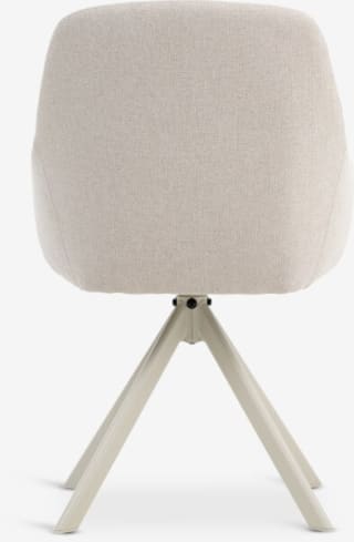 Eetkamerstoel ROSTRUP draaivoet beige stof voor €55 bij JYSK
