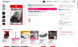 Resident Evil Requiem para Switch 2 por $500 | AliExpress (DiDi)