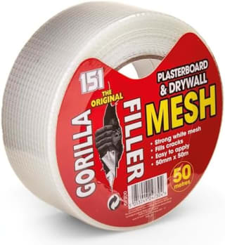Gorilla Filler Plasterboard & Drywall Mesh Tape 50mm x 50m for £1.87 at Amazon