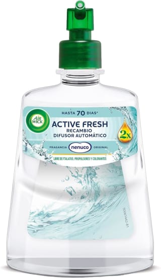2 botes Air Wick Active Fresh Spray Automático (recambio 228 ml) por 5.81€ en Amazon
