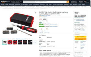 CRAFTSMAN Destornillador Carraca 26 Piezas por $392 | Ahorro Amazon