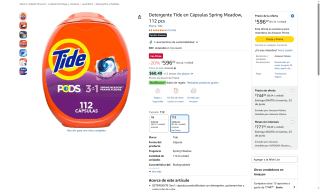 Detergente Tide Cápsulas por $596 | Oferta Amazon