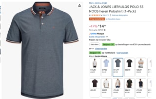 JACK & JONES heren poloshirt voor €14,77 bij Amazon