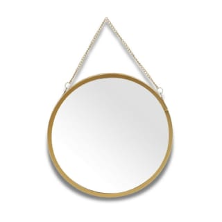Espejo Colgante Redondo Dorado 39cm por solo $7.990 en Líder
