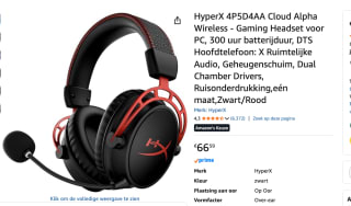 HyperX Cloud Alpha Draadloze Gaming Headset - Zwart/Rood voor €66,59 bij Amazon