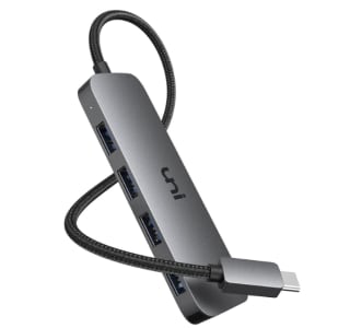 Hub USB C Ubi - 4 ports USB 3.0, 60 cm, 5 Gbps, Aluminium Adaptateur USB C à 8,99€