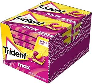Pack 12 uds de TRIDENT Chicles Sabor Frambuesa y Limón Sin Azúcar por 5.52€