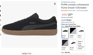 PUMA Smash v2 Sneakers Unisex voor €27,62 bij Amazon