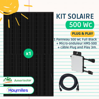 Kit Solaire Plug And Play un panneau 500 Wc Full Black à 144,90€ chez Upwatt
