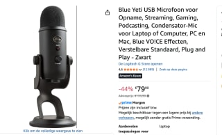 Blue Microphones Yeti Tafelmicrofoon voor €79 bij Amazon