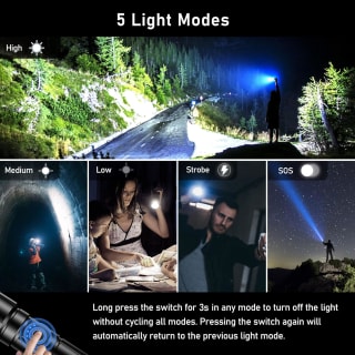 Blukar Zaklamp LED oplaadbaar voor €19,98 bij Amazon