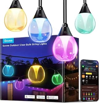 Govee H7025 Outdoor Clear Bulb String Smart Lights 15M ( RGBWIC / Upto 1200 Lumens