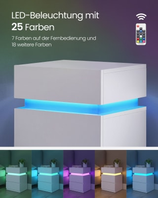 VASAGLE Nachtkastje met LED-verlichting voor €35,99 bij Songmics