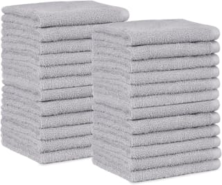 Toallas de Algodón 24 Unidades Gris 30x30cm por $338 | Amazon