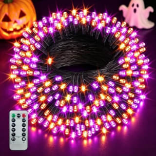 20M 200 LED Luces Halloween Naranja Púrpura por $188 en Amazon