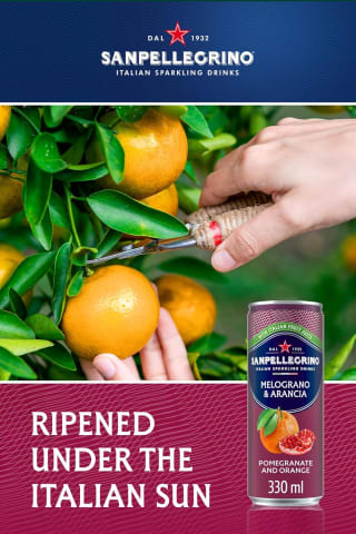 San Pellegrino Italian Sparkling Drinks Pomegranate & Orange 12x330ml for £8 at Amaz