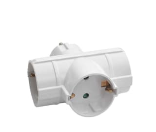 4 unidades 7hsevenon adaptador conector 3 tomas schuko lateral por 9,31€