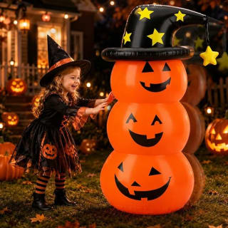 UOUOU Decoración inflable de calabaza 1.4 m por $292.51 en Amazon