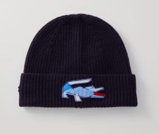 Gorro Lacoste unisex azul marino por 42€