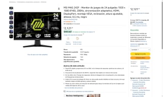 Monitor MSI MAG 242F 24" 200Hz por $2,122 | Oferta Amazon