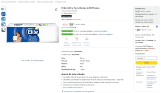 Elite Ultra Servilletas 420 Piezas por $34 en Amazon