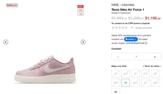 Tenis Infantiles Nike Air Force 1 por $1,199 | Innvictus