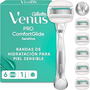 Gillette Venus Comfortglide Sensitive Maquinilla de Afeitar + 6 Recambios por 22.99€