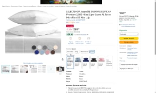 Juego de Sábanas Egipcias Premium 2800 Hilos Gris Oscuro por $269 | Amazon