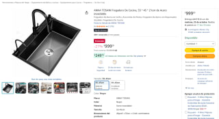 ANNA TOSANI Fregadero de cocina 55×45×21cm por $999 en Amazon