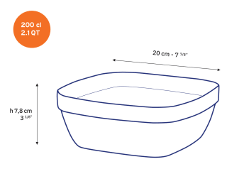 Lys — Saladier carré 2 L pour 1,50€ chez Duralex