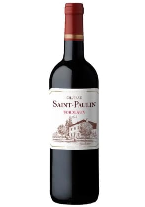 Vin rouge de Bordeaux Château Saint-Paulin 2022 Bordeaux à 4,50€