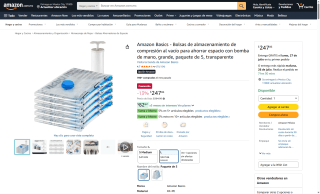 Bolsas Almacenamiento al Vacío 80x60cm por $248 | Oferta Amazon