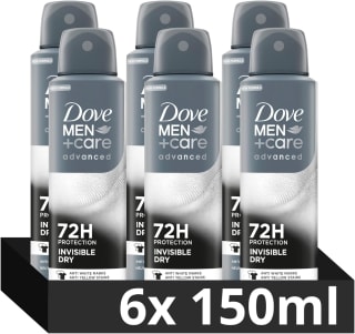 Dove Men+Care Advanced Invisible Dry anti-transpirant deo - 6 x 150 ml voor €10,99