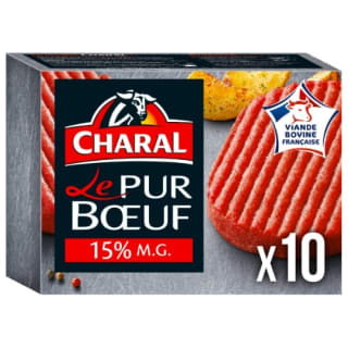 Steak Haché Pur Bœuf 15%MG CHARAL à 15,99€