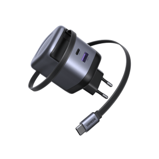 Chargeur 65W Ugreen Nexode avec câble USB-C rétractable à 44,99€