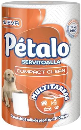 Pétalo Compact Clean, servitoalla 1 rollo (200 hojas) por $10 en Amazon