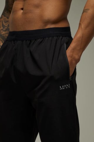boohooMAN Man Active Running Perforated Tapered Jogger for £1 at BoohooMAN