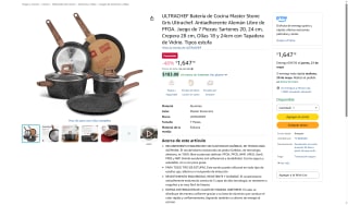 Juego Sartenes Ultrachef Master Stone 7pzas por $1,648 | Oferta Amazon