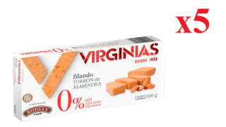 5 x Virginias Turrón blando sin azúcares añadidos 200 g por 9.95€