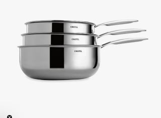 Lot 3 casseroles inox Castel'Pro 16,18 et 20 cm Cristel à 288,35€