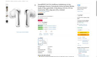 Audífonos SoundPEATS Air5 Pro por $1,274 | Oferta Amazon