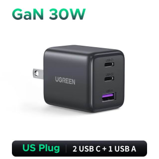 UGREEN 30W GaN (3 puertos) por $84 en AliExpress