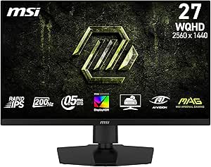 Monitor MSI MAG 274QPF E20 27" Wide Quad HD 200Hz Rapid IPS por 169€