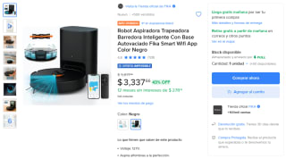 Aspiradora Robot Fika Smart 5000Pa por $3,338 | Oferta Mercado Libre
