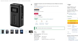 UGREEN Compresor de Aire Portátil 150PSI por $737 en Amazon