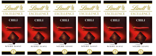 6 Tabletas de Chocolate EXCELLENCE Chili 100g - Lindt por 14.02€
