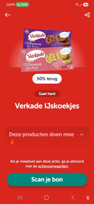 50% korting op Verkade via AH en Tikkie