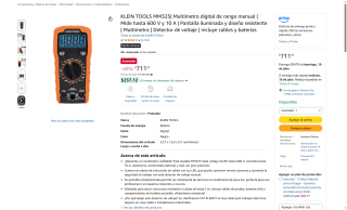 Multímetro Digital KLEIN TOOLS MM325 por $711 | Oferta Amazon