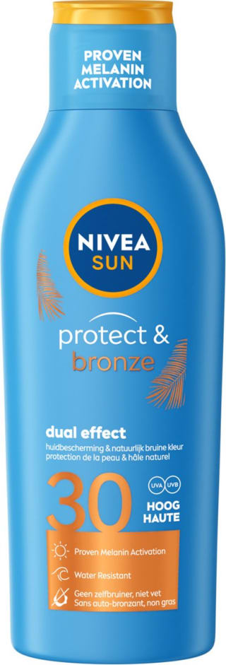 NIVEA Sun Protect & Bronze Zonnebrand SPF 30 (6 x 200 ml) voor €19,99 bij Bol
