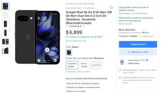 Google Pixel 9a 128GB Reacondicionado por $6,899 | Mercado Libre